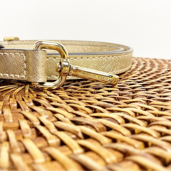 Michael Kors Gold Shimmer Women's Bag Satchel Large Purse - Picture 3 of 5